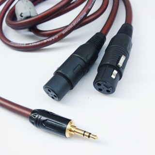 Dây 3.5 ra Canon cái (3.5 - XRL female) dài 10m kèm cục chống nhiễu