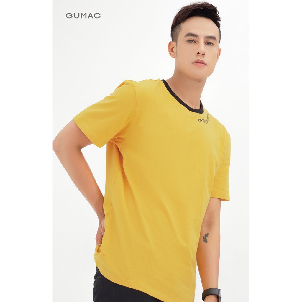 Áo thun nam tay ngắn in chữ GUMAC ATNB596 | BigBuy360 - bigbuy360.vn