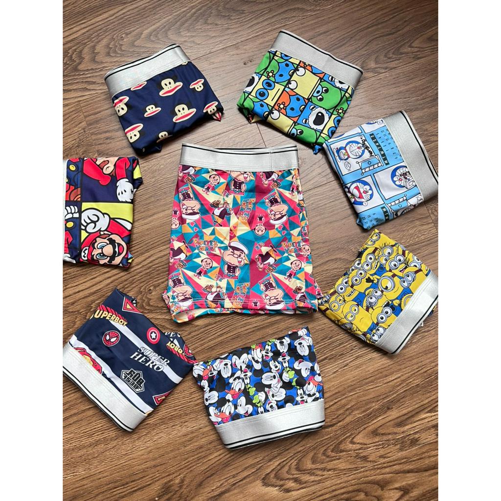 Quần Chip Nam Boxer Thun Lạnh Combo 4 Cái, Quần Xì Nam Đùi Thun Lạnh Cao Cấp Co Giãn 4 Chiều Cực Thoáng Khí Kháng Khuẩn