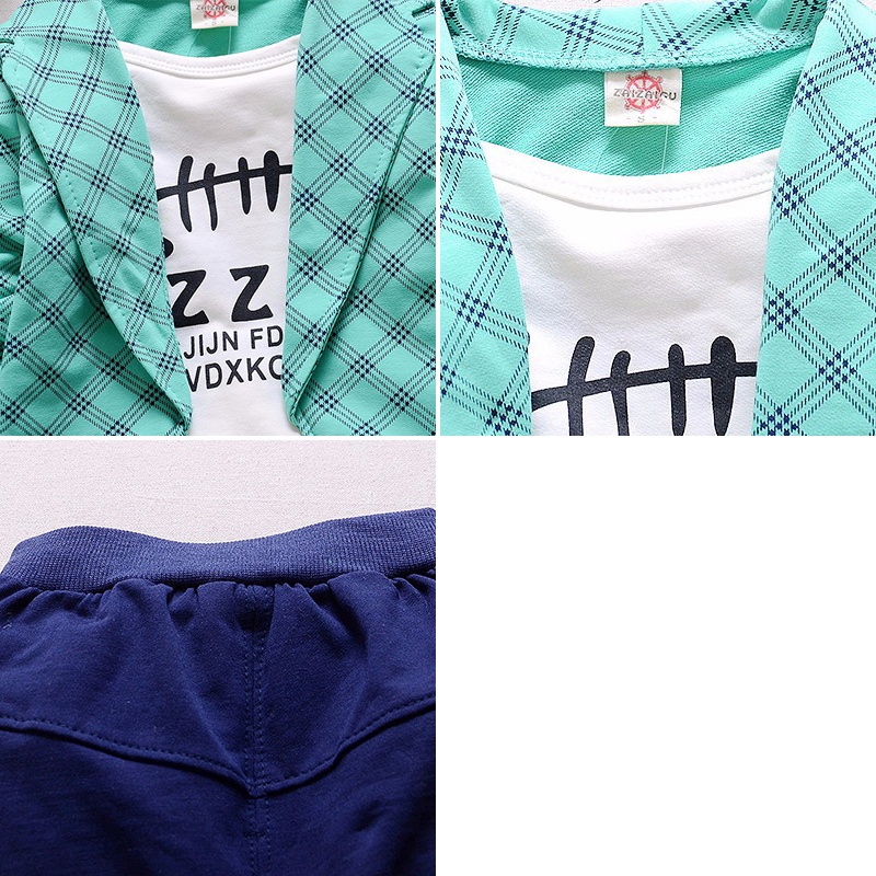 Set Áo Thun Ba Lỗ + Quần Short Chấm Bi Cho Bé Trai akku