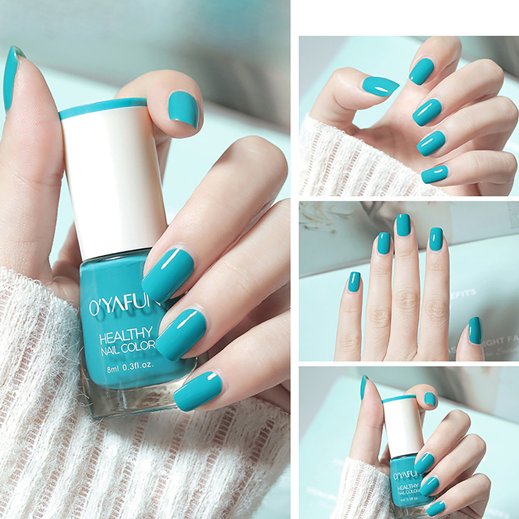 [Hàng mới về] Lọ sơn móng tay thành phần tự nhiên màu sắc xinh xắn dành cho nữ 8ml