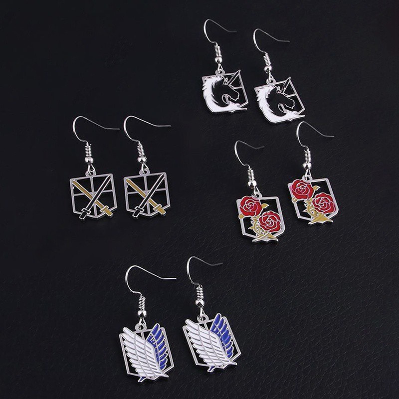 Attack On Titan anime earrings cosplay