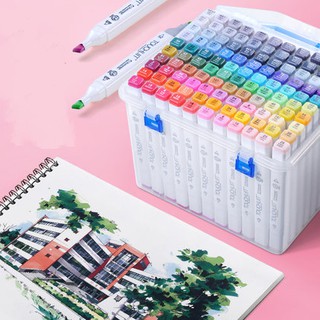 [Kèm quà tặng] Bút marker màu dạ cồn Touchliit 6 Hộp Nhựa 60/80 Màu Kèm Quà Tặng.