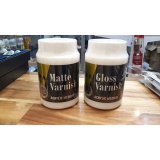 {Shop Đen và Trắng} Hũ Véc ni (varnish) Alpha cho màu acrylic, 250ml/500ml