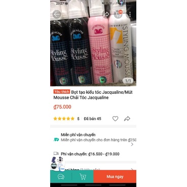 Bọt tạo kiểu tóc JACQUALINE, Mút mousse chải tóc, gôm xịt tóc tạo kiểu