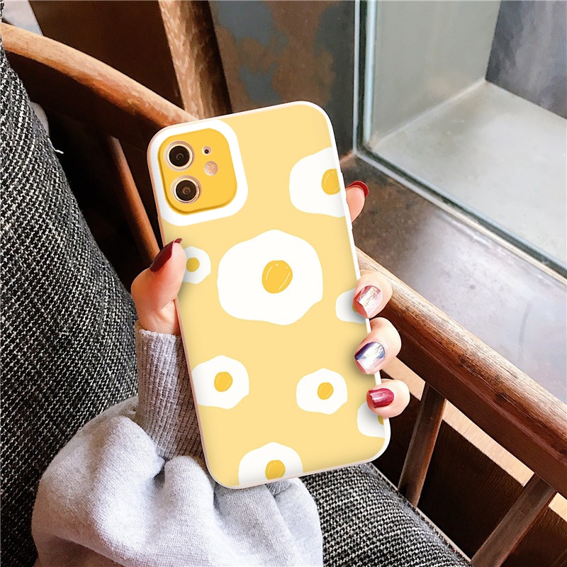 Ốp iphone - Ốp lưng iphone cạnh vuông viền camera trứng ốp la dành cho ip 6 đến 14promax - ng189