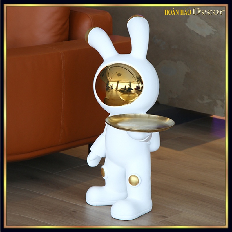 Bearbrick|Tượng Đỡ Khay thỏ phi hành gia tiện lợi trang trí trưng bày phòng khách, trang trí nhà cửa