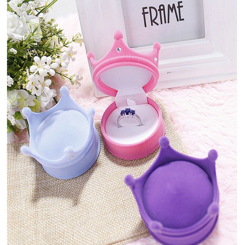 Hộp đựng trang sức thiết kế hình vương miện/vỏ sò độc đáo nhiều màu tùy chọn