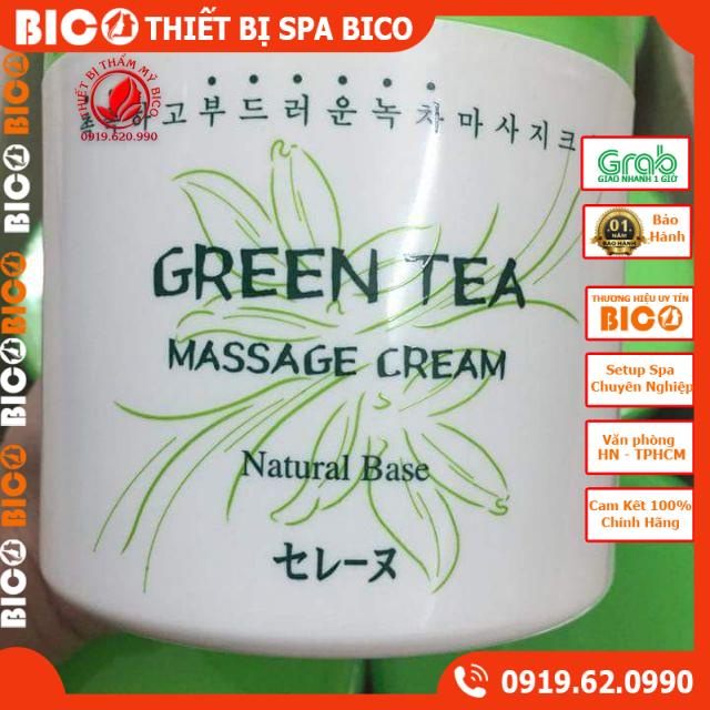 Kem Massage Trà Xanh Hàn Quốc Green Tea 450g - Thiết Bị Spa BICO