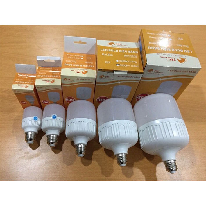 Bóng đèn led trụ 5W, 10W, 15W, 20W KÍN NHỰA BỌC NHÔM bóng led bulb siêu tiết kiệm điện Đèn LED Bulb Ánh sáng trắng