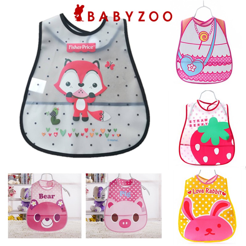  Yếm ăn silicon chống thấm có máng cho bé trai/bé gái, đồ dùng ăn dặm Babyzoo