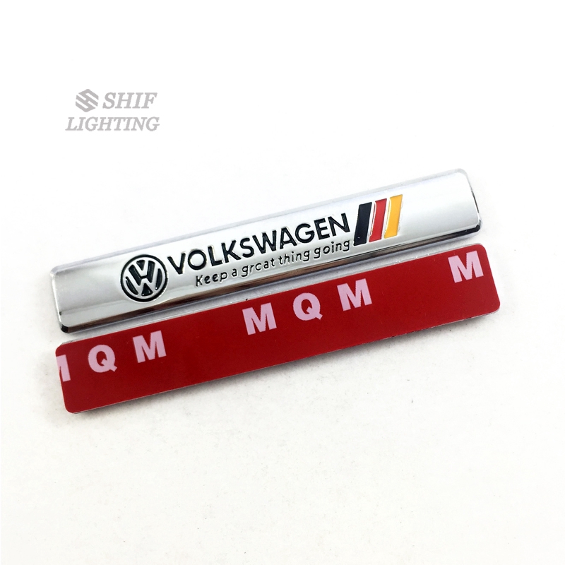 Miếng dán kim loại hình logo dòng chữ trang trí xe hơi VW volkswangen tiện dụng