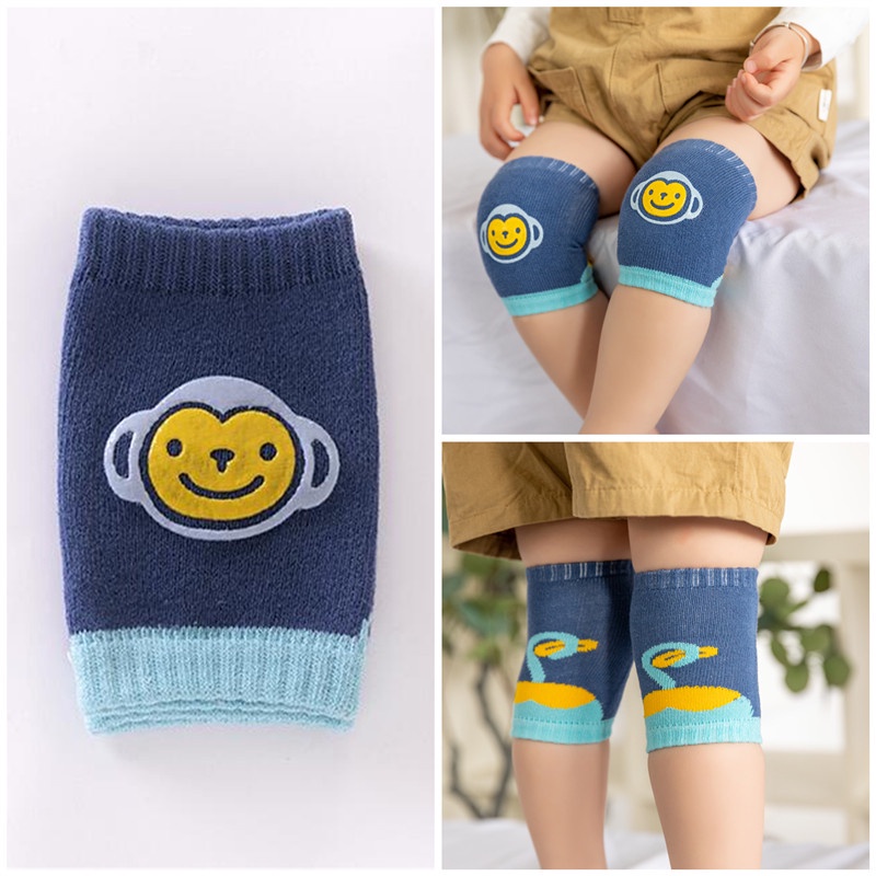 Đệm Bảo Vệ Đầu Gối Màu Tương Phản Họa Tiết Hoạt Hình Cho Bé