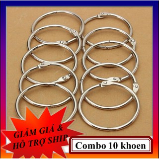 Combo 10 Khoen tròn làm Flash Card Size các loại 2cm, 3cm và 4cm