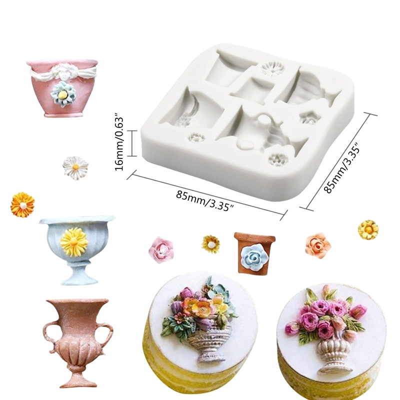 Khuôn Làm Bánh / Xà Phòng / Sáp / Nến Hình Hoa Tinh Tế