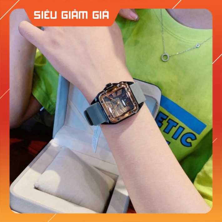 {HOT HOT} Đồng hồ guou nữ mặt vuông dây silicon, bảo hành 12 tháng, tặng box | BigBuy360 - bigbuy360.vn