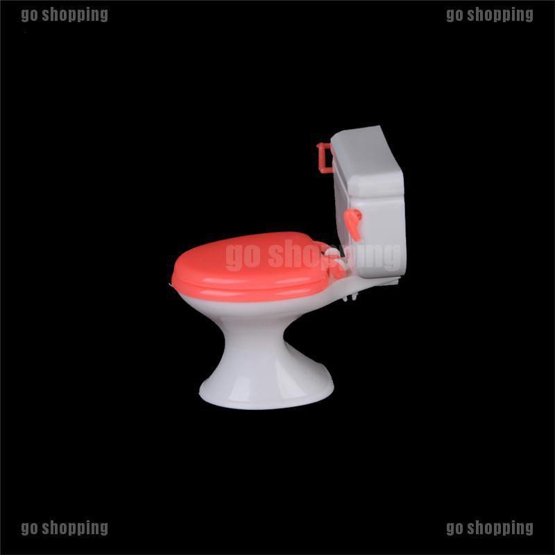 {go shopping}Hot 1pcs Doll Accessories Plastic Toilet Doll Toys Bathroom Home Furniture