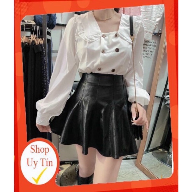 Chân váy da xoè kèm ảnh Thật | BigBuy360 - bigbuy360.vn