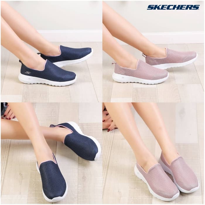 Giày Thể Thao Skechers Màu Xanh Dương 37 Thời Trang Năng Động Cho Nữ