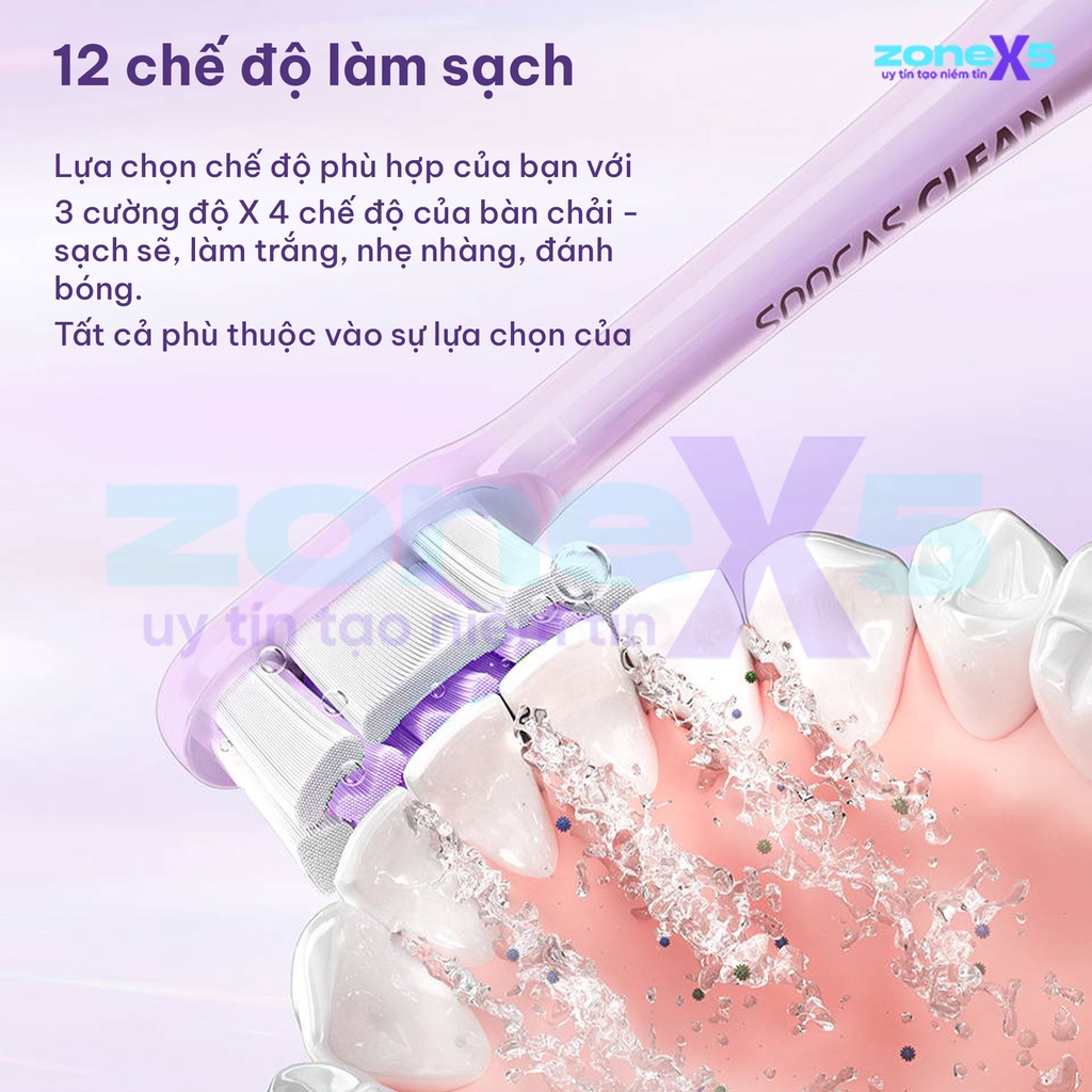 Bài chải đánh răng điện diệt khuẩn cao cấp Soocas X3 Pro - Pin 6 tháng, tích hợp đèn UV khử khuẩn - Bàn chải điện Xiaomi