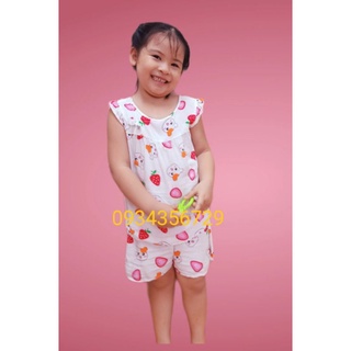 Đồ bộ chất liệu tôn lanh hai da loại một cho bé gái từ 5-45 kí