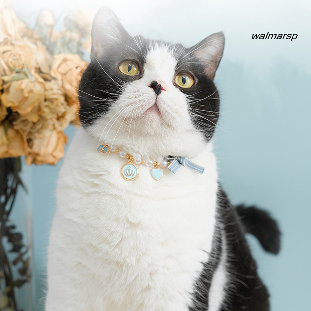 Vòng Cổ Ngọc Trai Bằng Nhựa Màu Sắc Tươi Sáng Trang Trí Cho Mèo