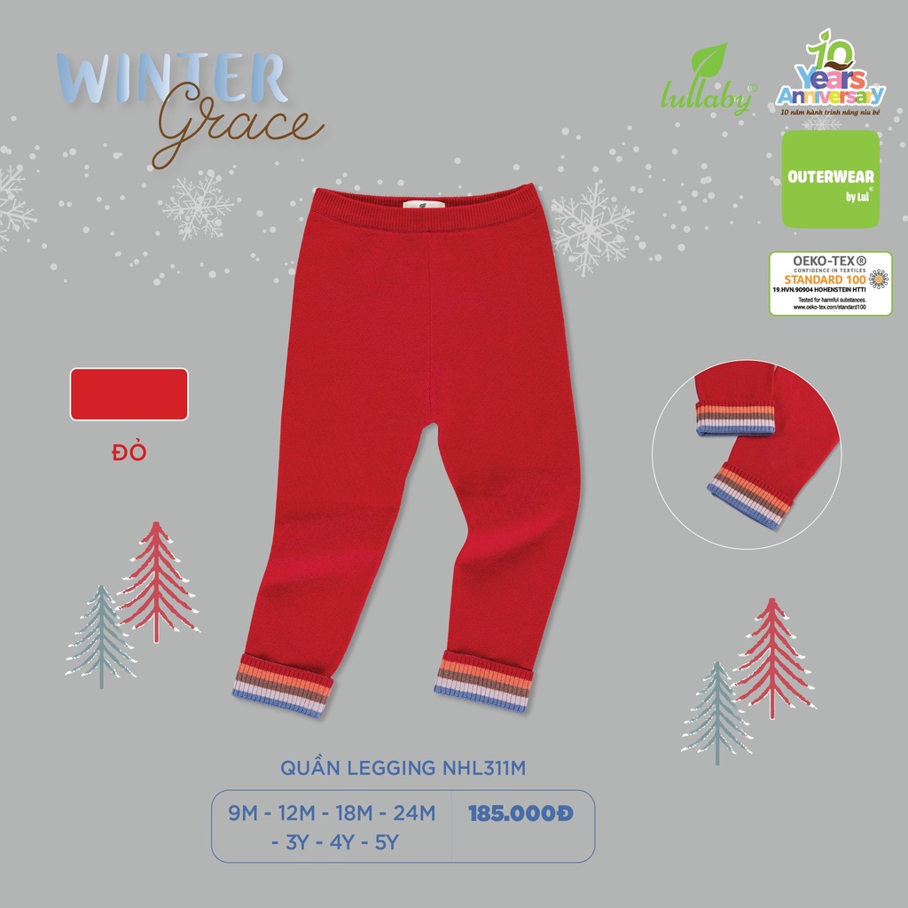 [CHÍNH HÃNG] Quần legging len mềm mại trẻ em Lullaby