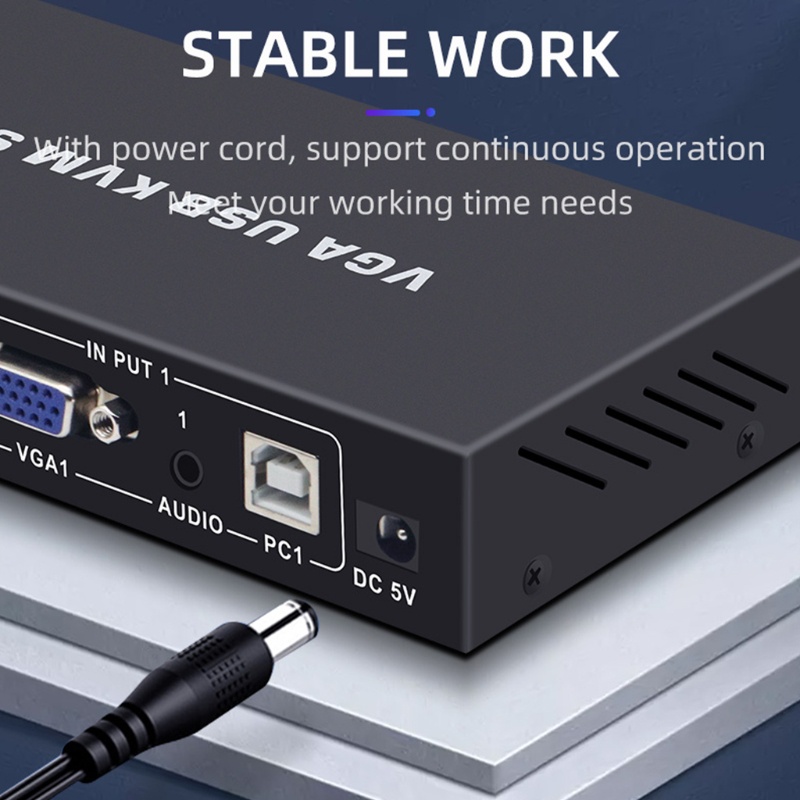 Hub Chia Cổng USB 2 Trong 1 VGA KVM Cho Máy In