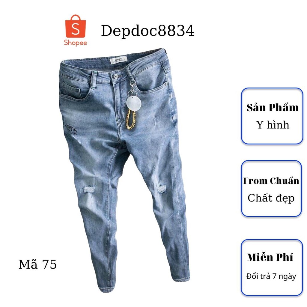 Quần jean nam cao cấp, chất liệu bò ( jean ) mềm mịn, from chuẩn, có nhiều mẫu đẹp mới đi kèm depdoc23 | BigBuy360 - bigbuy360.vn