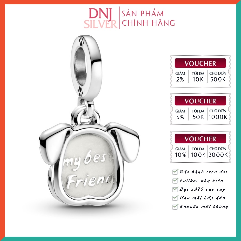 [Hàng cao cấp] Charm bạc 925 cao cấp, hàng chuẩn bạc - Charm My Pet Dog thích hợp để mix vòng tay charm - DN135