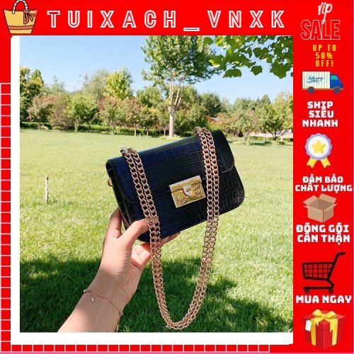 🧰 Túi xách nữ, túi đeo chéo nữ dây xích sang trọng lịch sự sz 18