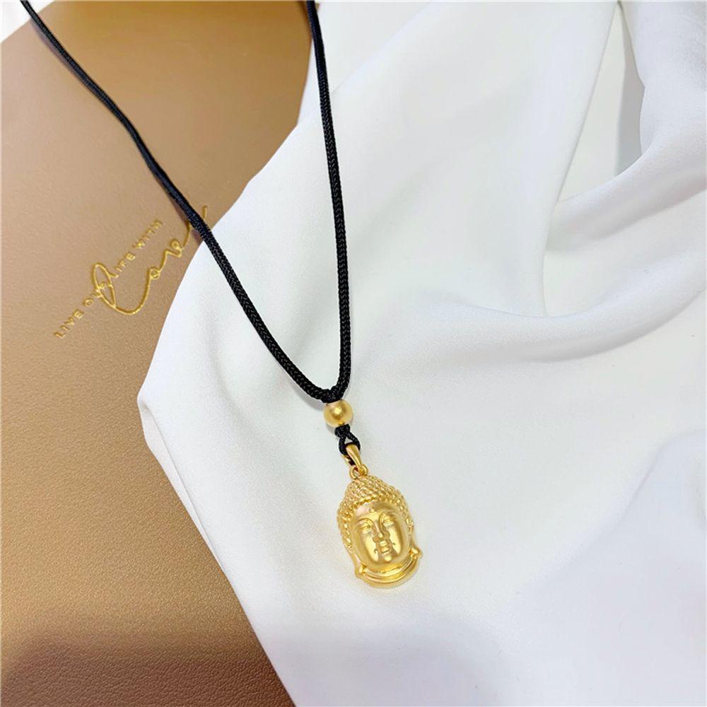 Vòng Cổ Choker Hình Đầu Phật Sáng Tạo|Dây Chuyền Mặt Nhiều Màu Sắc Cá Tính Cho Nam Nữ