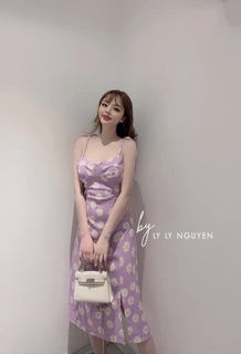 Đầm maxi cúp ngực hoa cúc