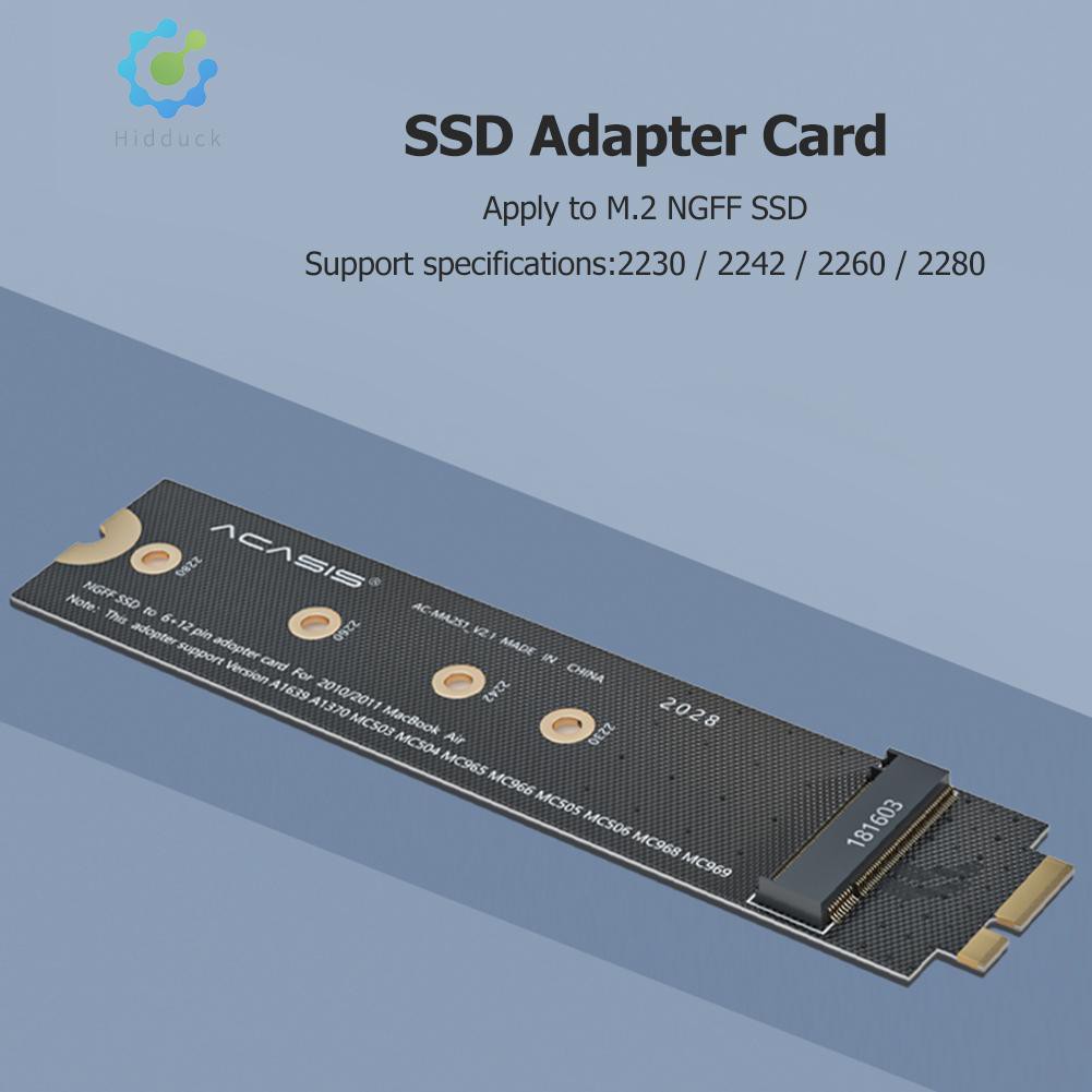 Thẻ Chuyển Đổi Hidduckacais Ma2s1 M.2 Pcie Ssd Cho Macbook Air 2013 2014 2015 2016 2017 Mới