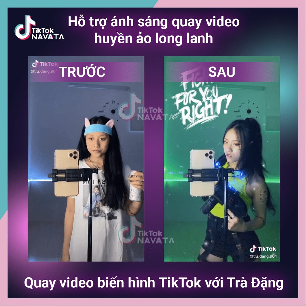 Đèn Led TikTok RGB Cảm biến Nhạc 5m, đèn trang trí nháy theo nhạc