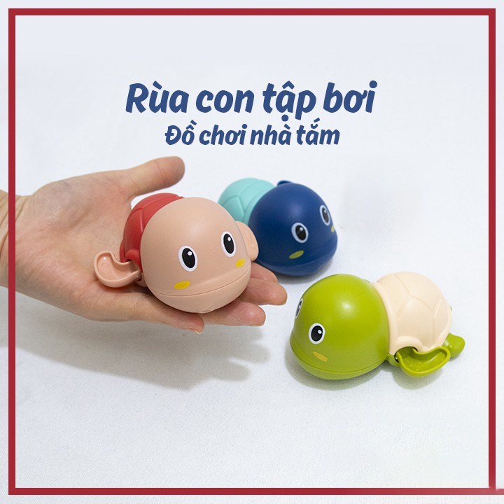 Đồ Chơi Phòng Tắm - Rùa bơi trong nước vặn cót - Thả chậu tắm cho bé vui nhộn, làm từ nhựa ABS an toàn cho bé