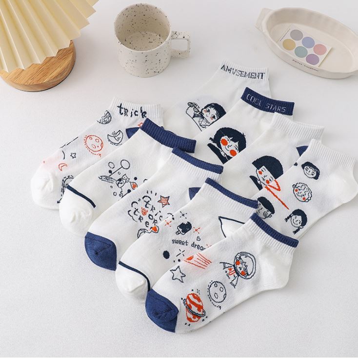 Set 10 Đôi Tất Vớ Nữ Ngắn Cổ Hoạt Hình