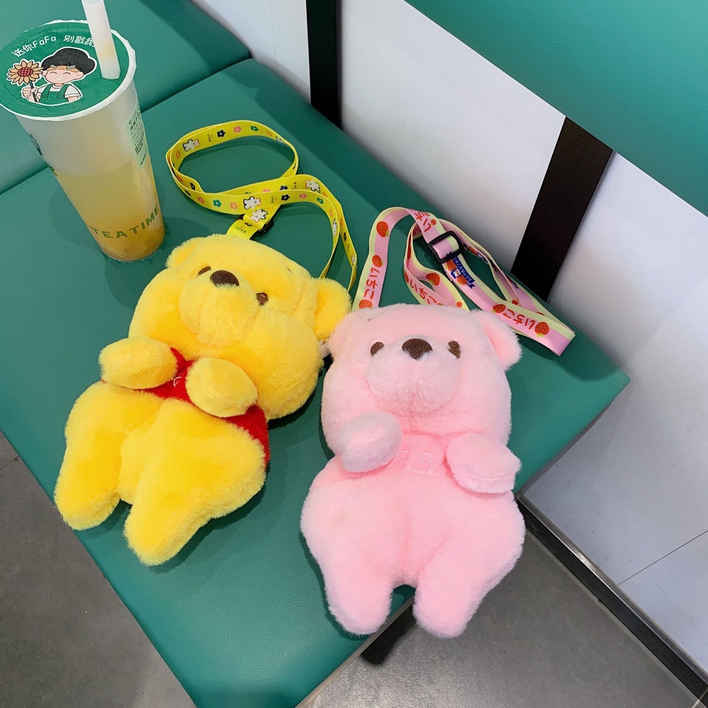 Túi Đeo Chéo Hình Gấu pooh Hoạt Hình Dễ Thương
