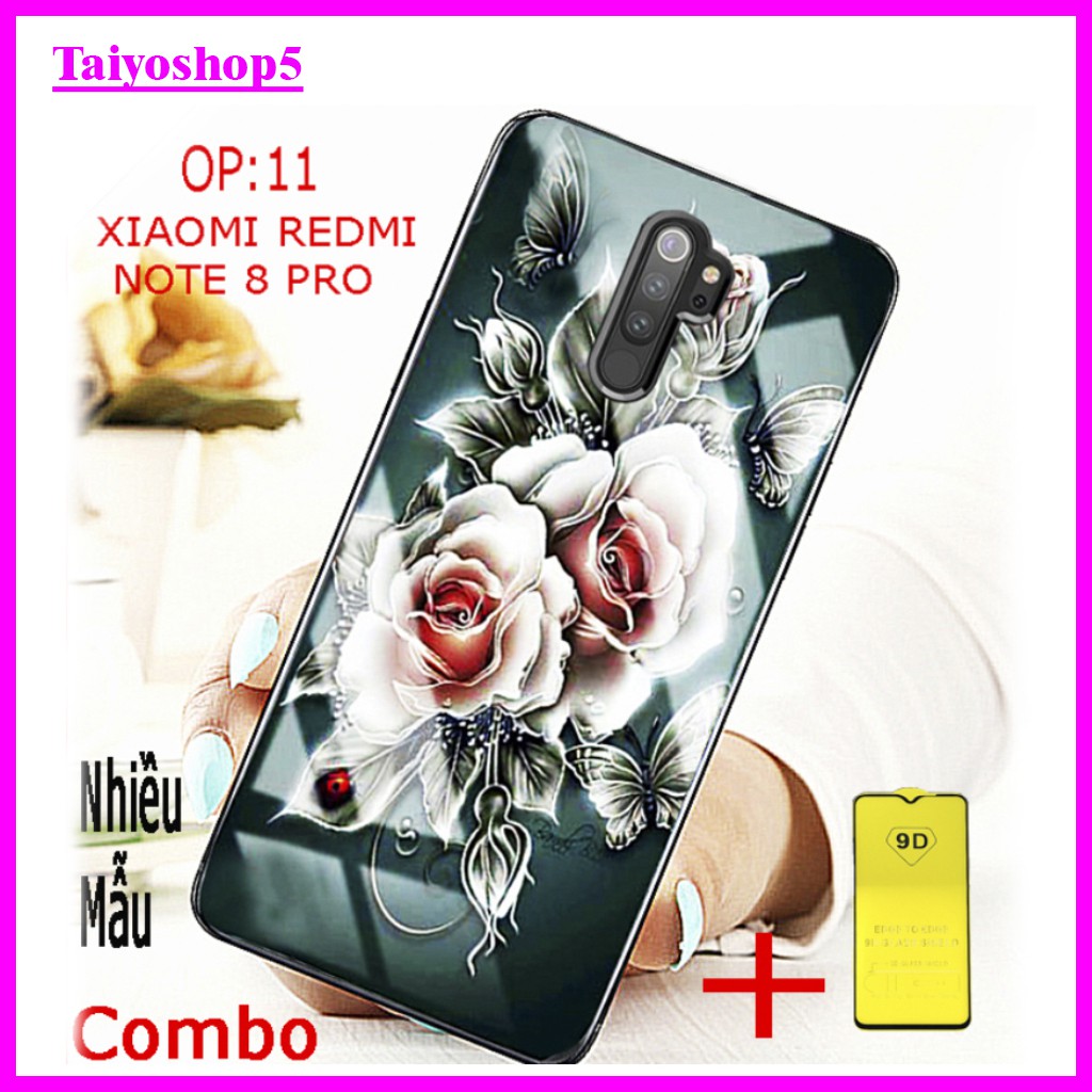 (COMBO ốp lưng ) Combo 1 ốp lưng điện thoại XIAOMI REDMI NOTE 8 PRO và 1 kính cường lực full màn hình XIAOMI REDMI NOTE