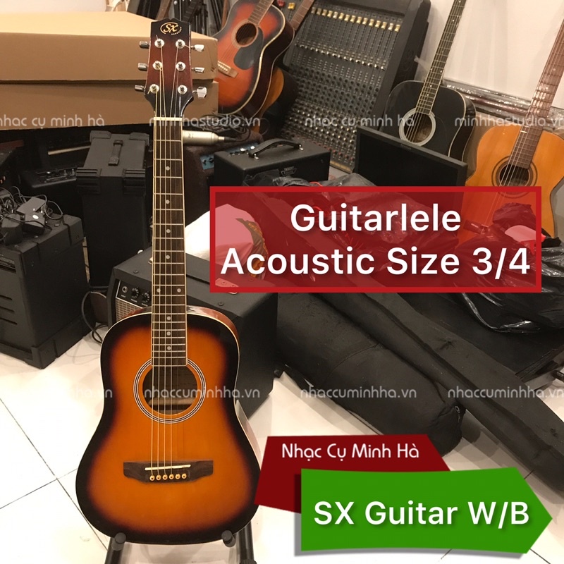Đàn Guitar Acoustic SX DG-27 W/B  chính hãng, âm thanh hay