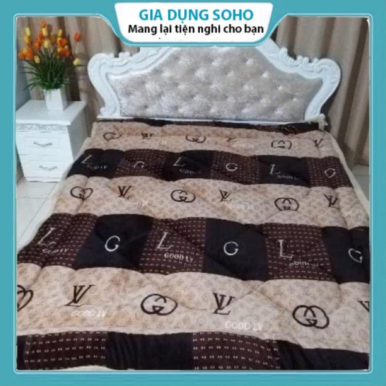 Chăn Lông Cừu Đại Hàn SOHO Cao Cấp Cực Ấm, Chăn 3 Lớp Siêu Dày Siêu Ấm Phồng