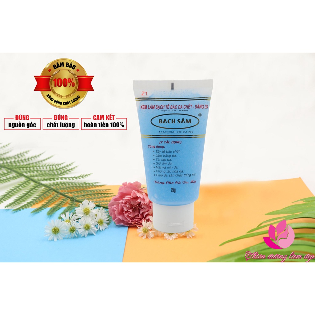 Kem làm sạch tế bào chết, Sáng da cho mặt và toàn thân Z1 BẠCH SÂM - 75g