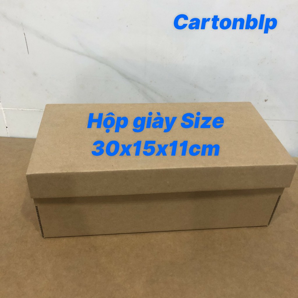 100 HỘP GIÀY SIZE 30X15X11CM GIẤY NÂU