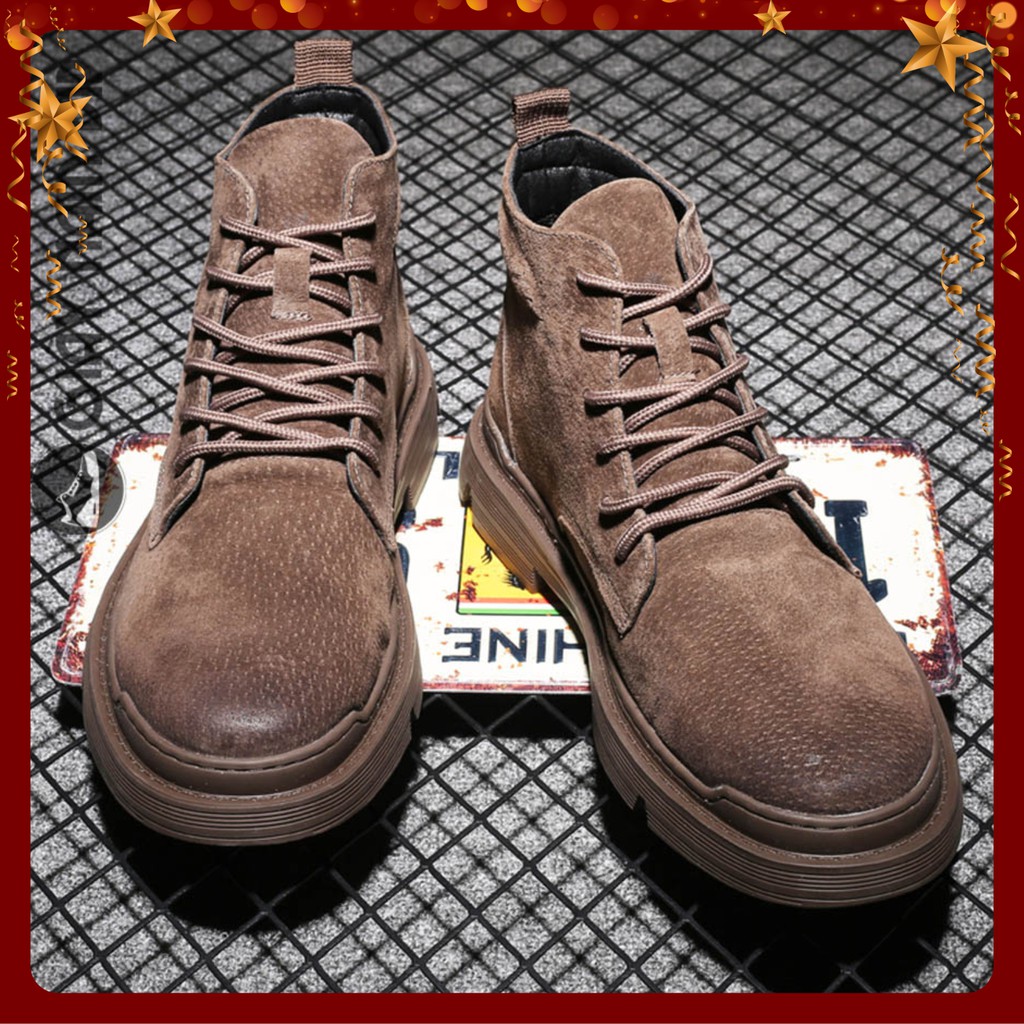 Giày Da Nam - FREESHIP- Giày Boot Nam Da Lộn Chất Chơi GNK18 | BigBuy360 - bigbuy360.vn