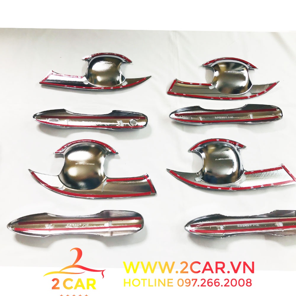 [Mã LIFEAU5SALE giảm 20k đơn 50k] Ốp tay nắm, hõm cửa xe Toyota Corolla Cross 2020- 2021 mạ crom cao cấp