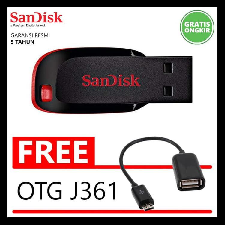 Usb Flashdisk Sandisk Cruzer 32gb Bonus Otg C110 Mã 442