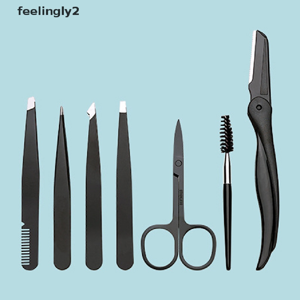[Hàng mới về] Set 7 nhíp nhổ lông mày chuyên nghiệp bằng thép không gỉ