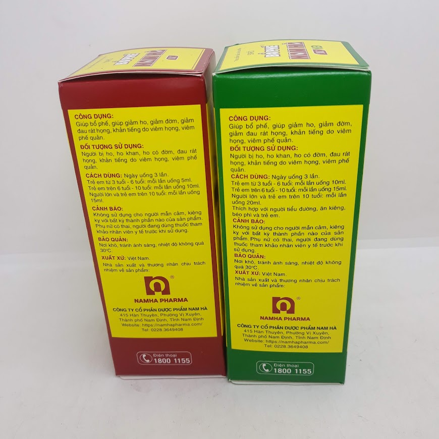 Mẫu Mới]TPBVSK Siro Bổ Phế Nam Hà XC Chai 125ml DP Nam Hà