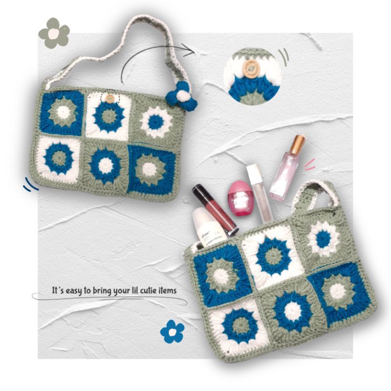 COMBO TÚI NÓN LEN CROCHET