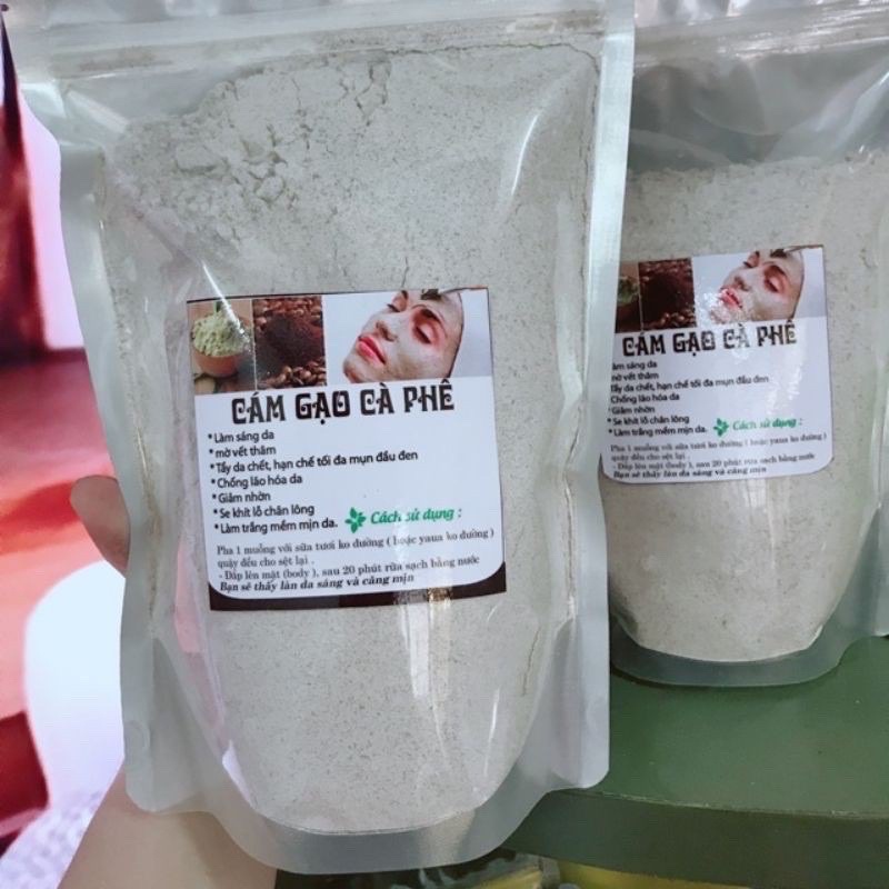 Bột cám gạo Cafe 100gr đắp mặt, tắm trắng, tẩy tế bào chết handmade